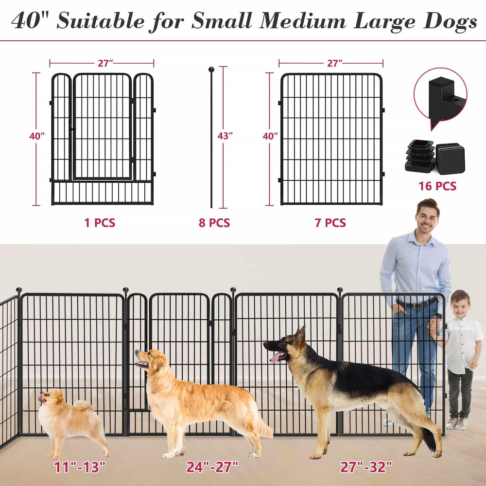 Jhsomdr dog playpen 669sqft space enables large play areas.