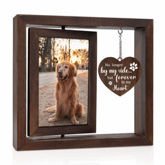 Jigfoxy dog memorial frame front view preserves rotating memories of a beloved pet