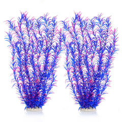 JIHAQUA tall 21-inch purple plant ornament provides vertical interest in the tank