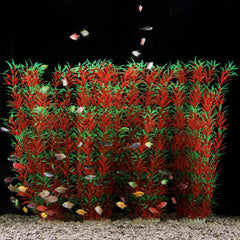 JIHAQUA 21-inch tall aquarium plastic plants provide natural habitat and tank ambiance