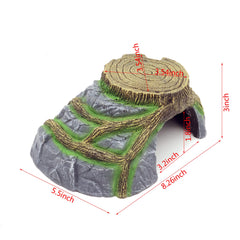 JIHAQUA Bearded Dragon medium reptile hide side view supports natural posture and hiding.