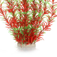 JIHAQUA lifelike plastic plant ornament adds natural aesthetics without stressing fish.