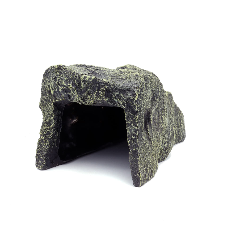 JIHAQUA nature-inspired habitat adds privacy and may help reduce stress in terrariums.