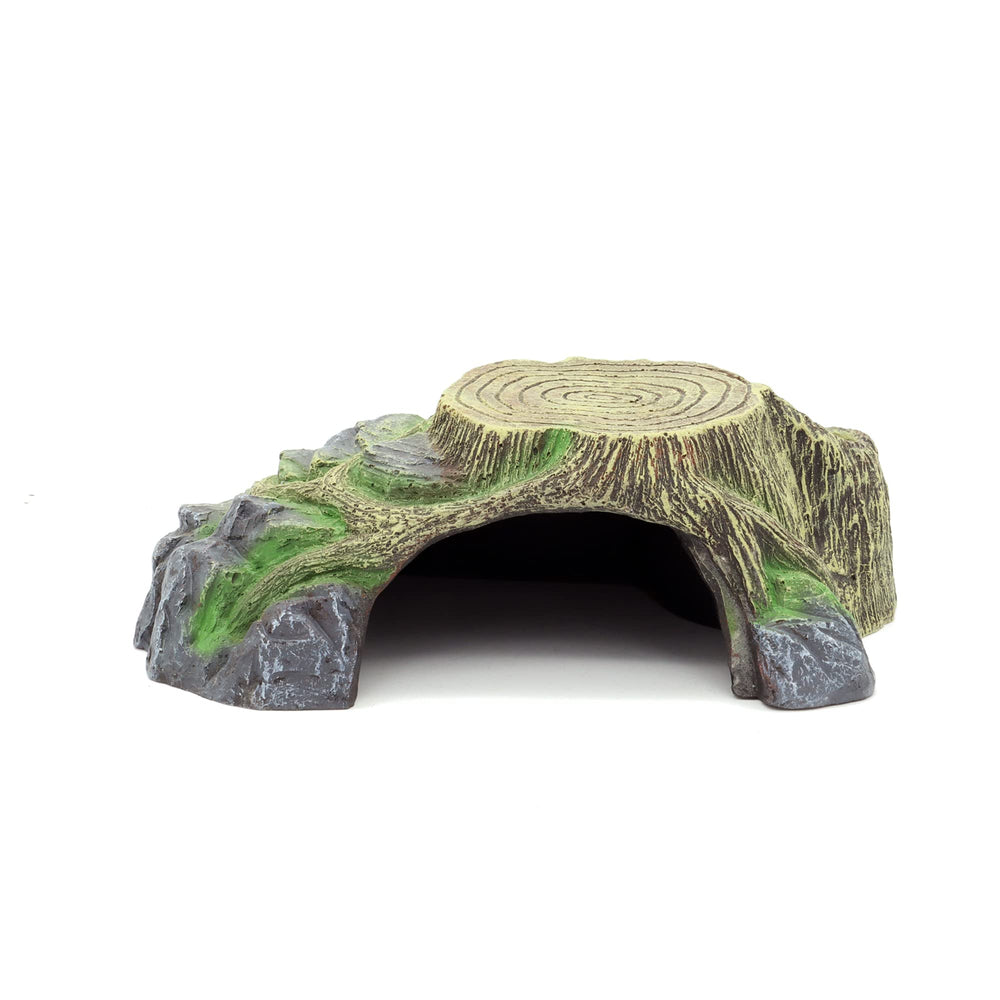 JIHAQUA cave hide entrance shows private space for shedding and hiding.