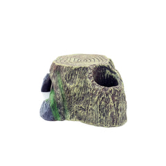 JIHAQUA cave hide textured rock emphasizes realistic habitat enrichment.