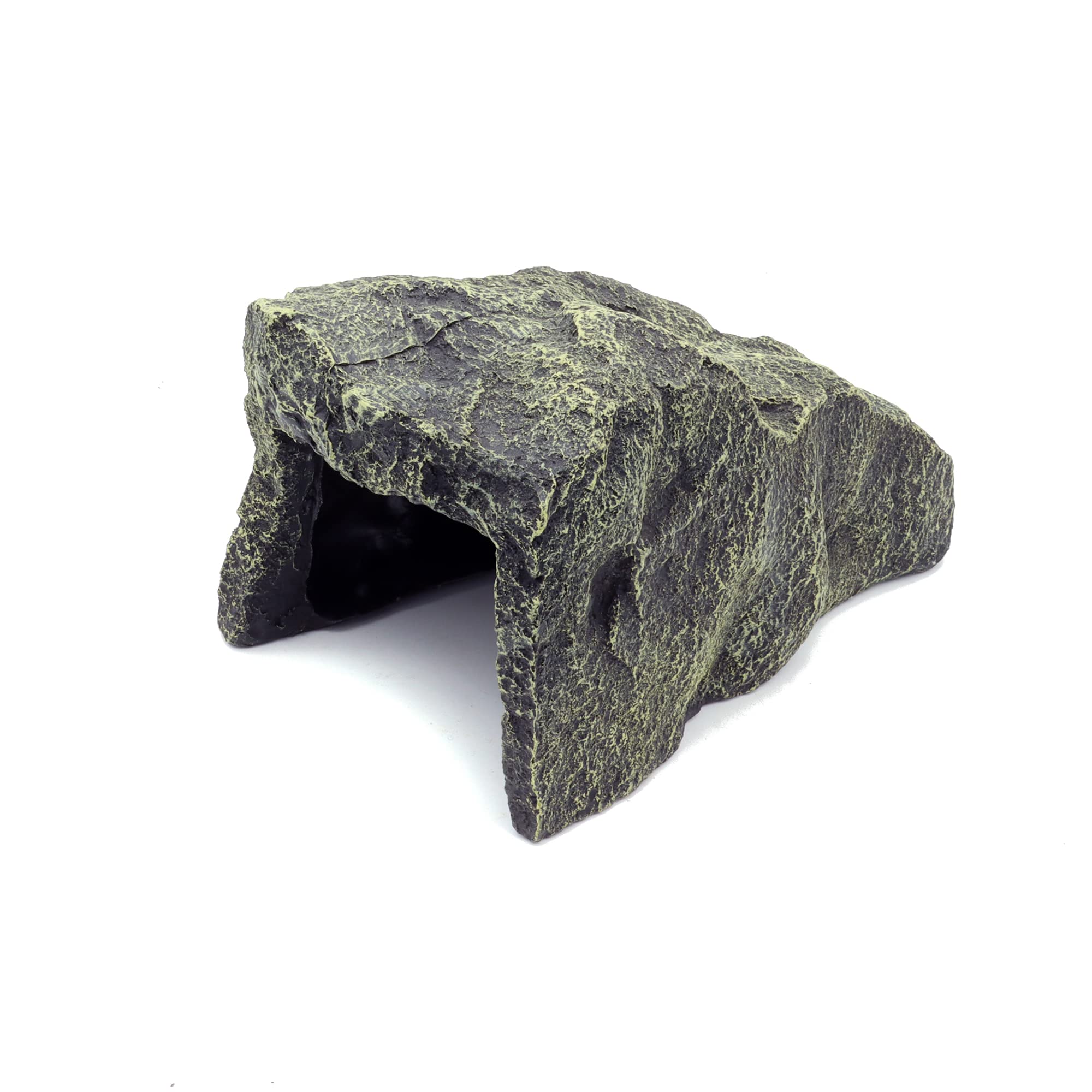 JIHAQUA turtle tank rock decoration adds natural ambiance with hiding spaces.