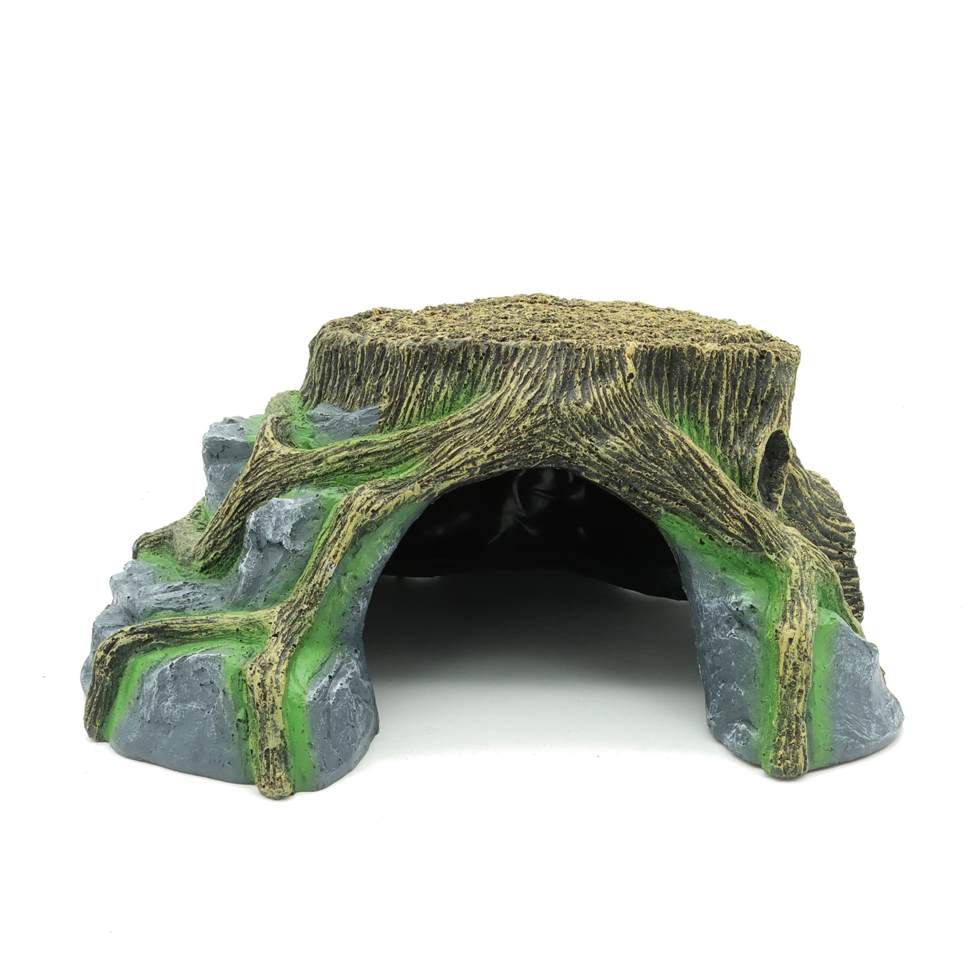 JIHQUA resin large turtle hideout interior provides cozy hiding space for privacy