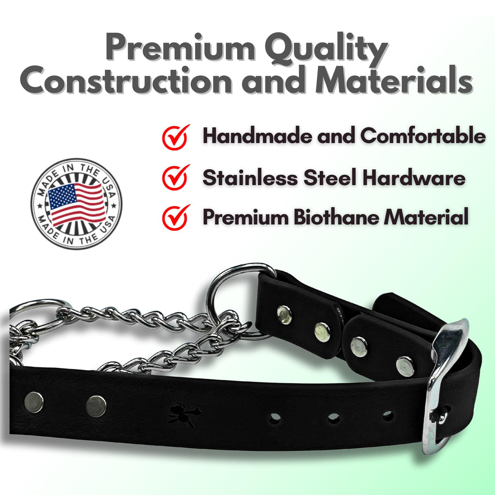 JIM HODGES DOG TRAINING Biothane collar with stainless hardware resists rust