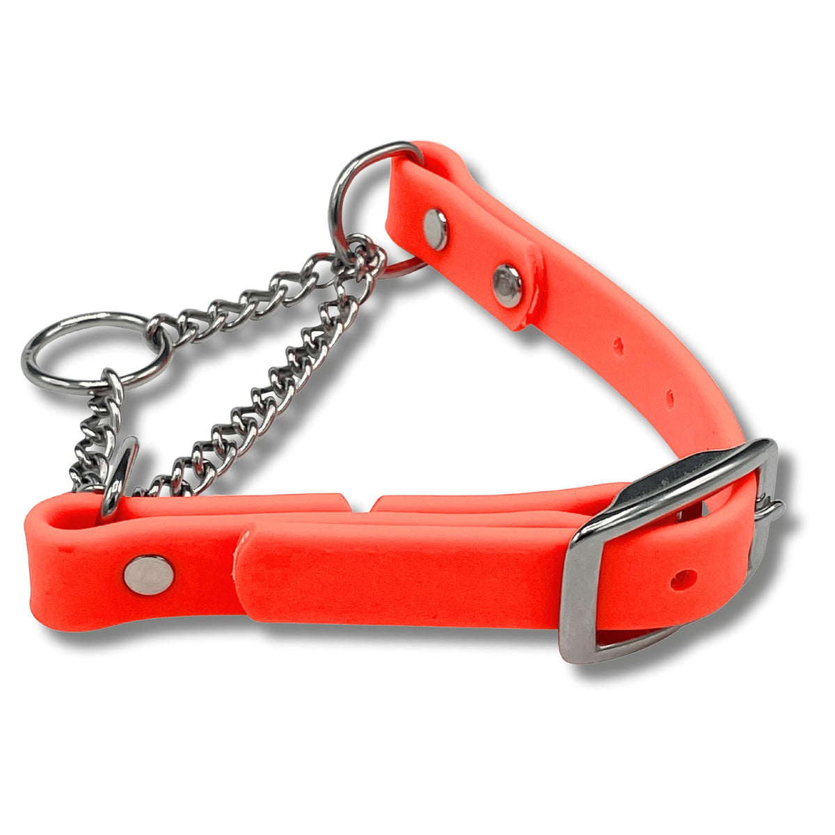 JIM HODGES DOG TRAINING martingale collar in orange for XXS dogs enhances training control