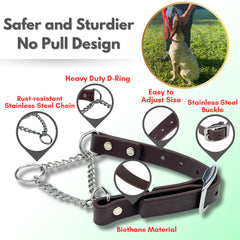 JIM HODGES DOG TRAINING small size collar 12.5 to 15.5 inches brown