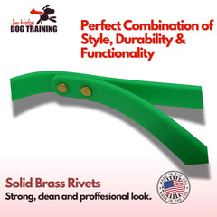 Jim Hodges Gummy Dog Leash Biothane material offers grip and easy cleaning.