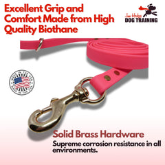 Jim Hodges Gummy Dog Leash Made in USA image emphasizes local craftsmanship and quality