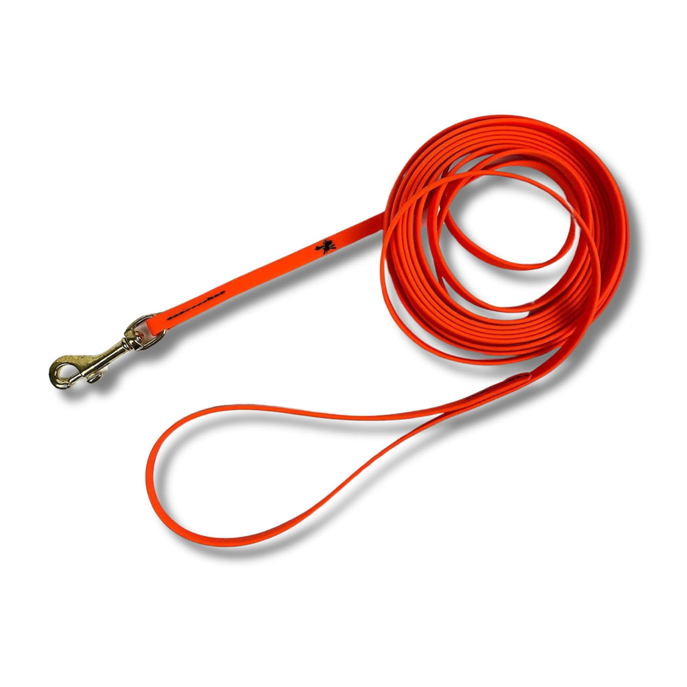 Jim Hodges Gummy K9 Biothane long line 10ft for focused dog training and reliable control.