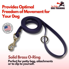 Jim Hodges Biothane leash USA-made 6ft, showing quality craftsmanship for everyday walks.