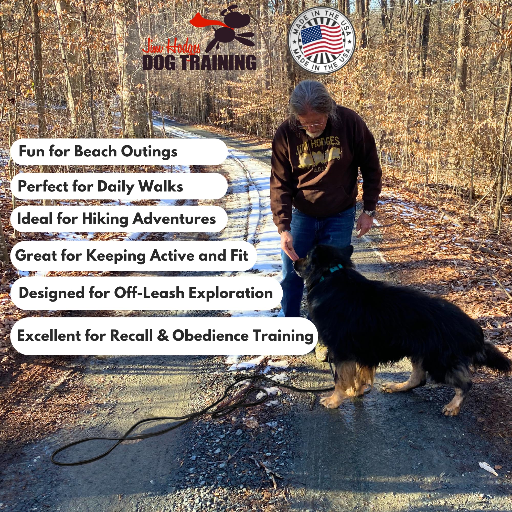 Jim Hodges Gummy K9 Biothane long line brass fittings—reliable hardware for long-lasting use.