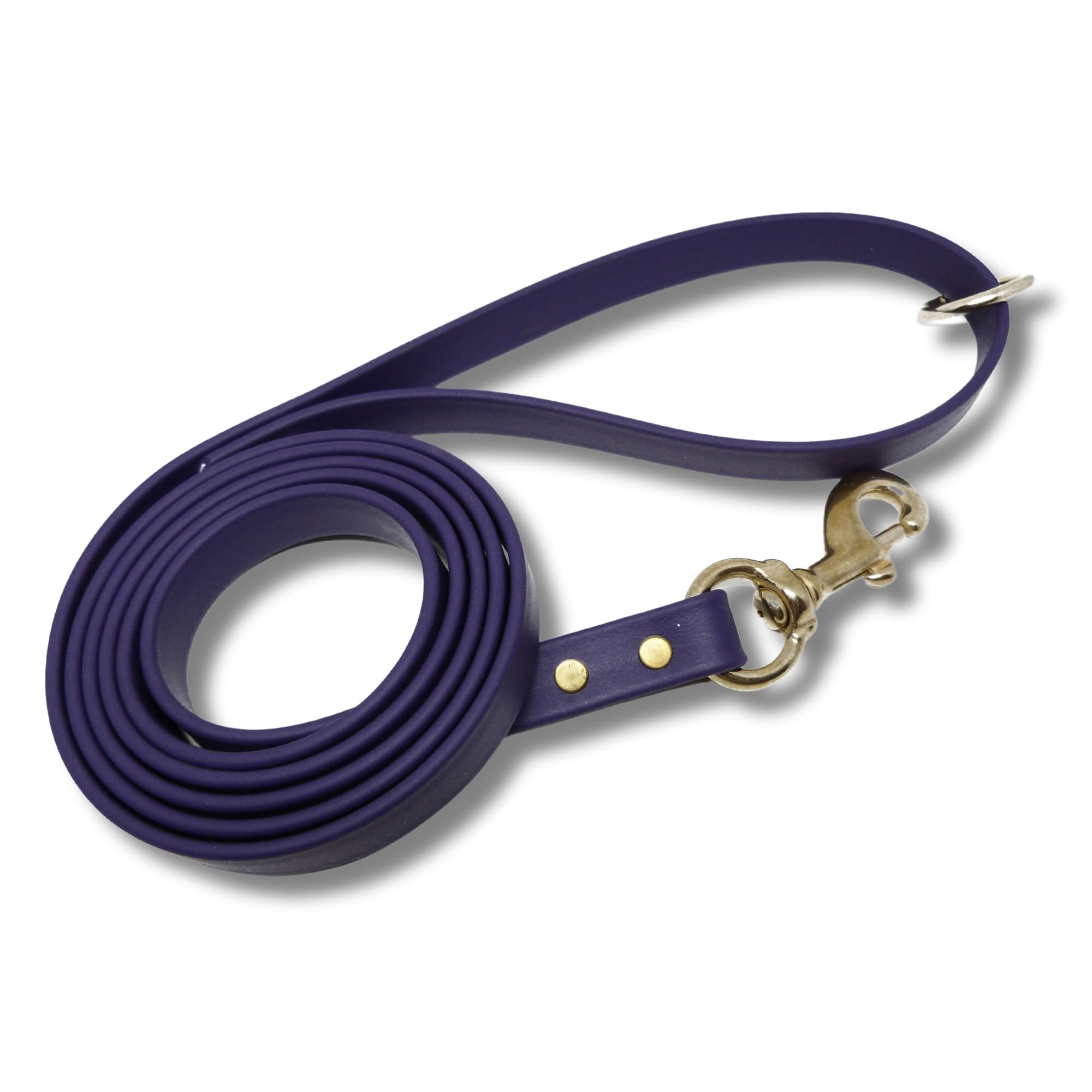 Jim Hodges Gummy Dog Leash in purple 1/2 inch, 6 ft, durable Biothane for training.