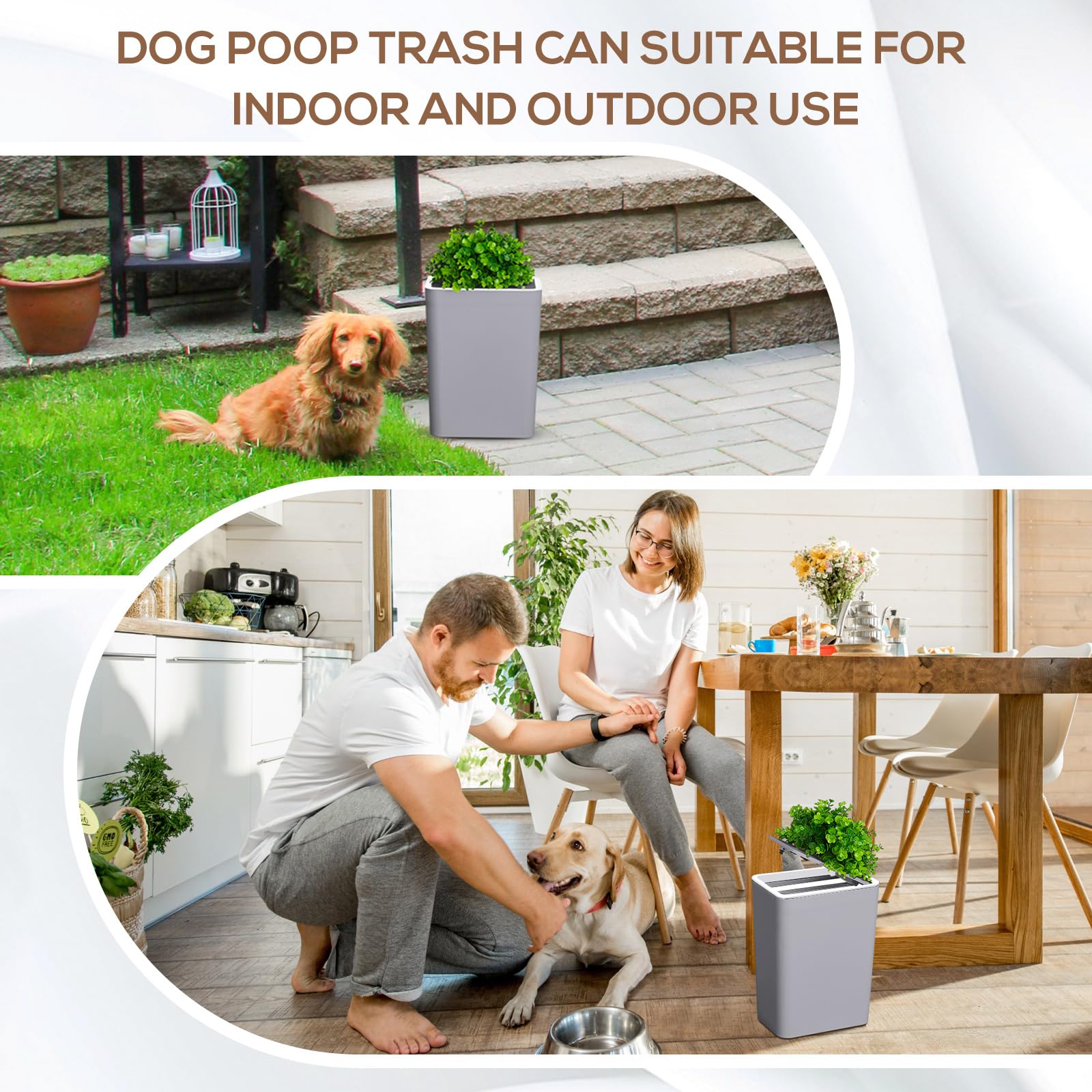 Jingmore 3.96 gallon capacity dog bin ideal for apartment porches and gardens