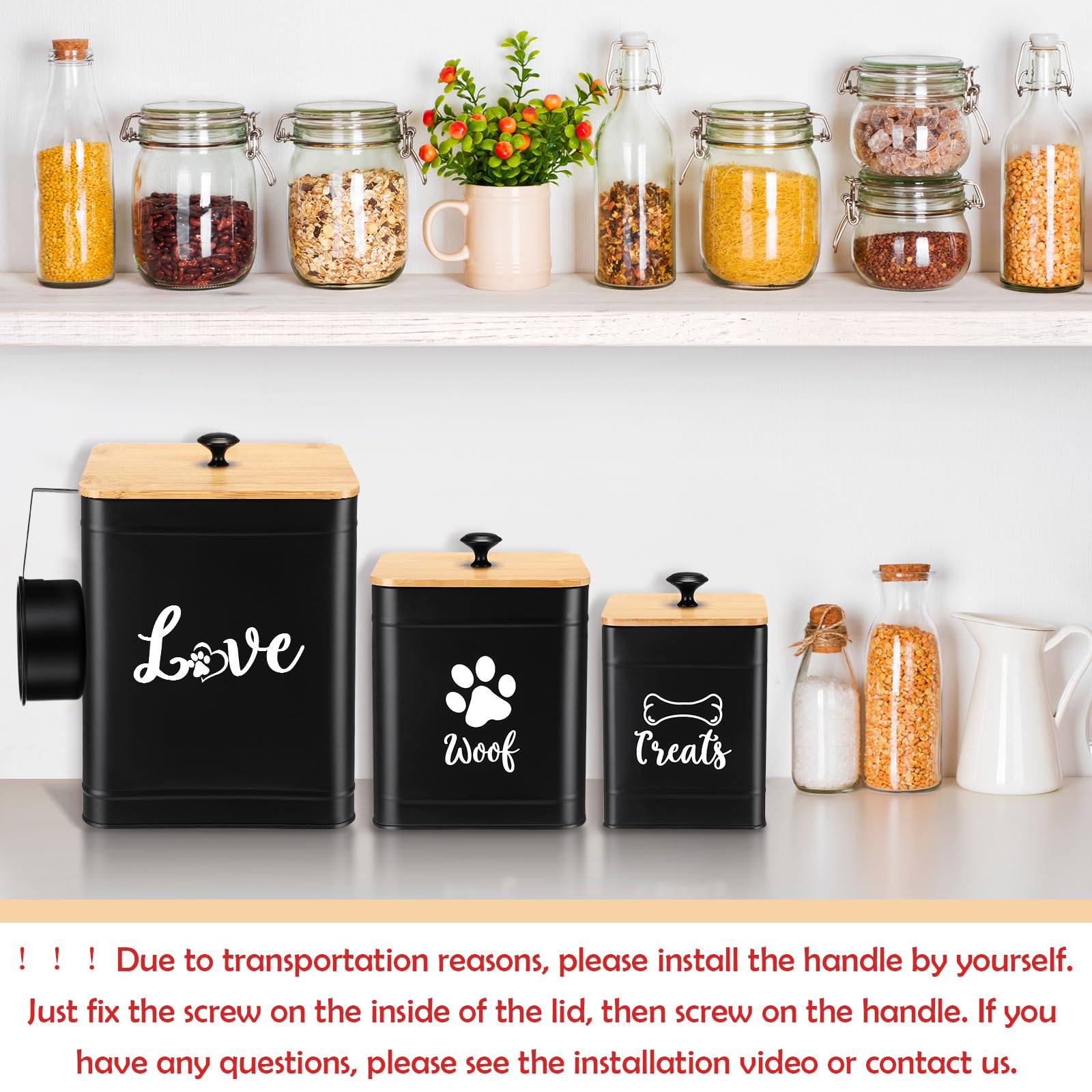 Jingmore set includes DIY labels and spoons for organized storage
