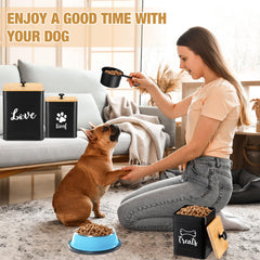Jingmore metal dog treat container large jar ideal for bulk bones