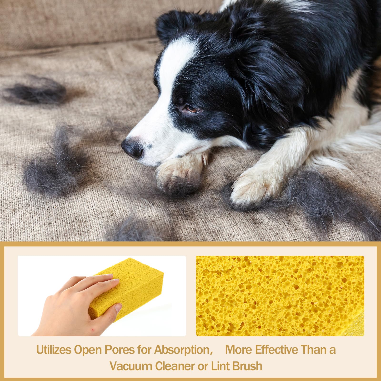 Jingmore car interior use image highlights easy removal of pet hair from upholstery.