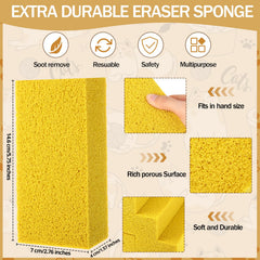 Jingmore 8-pack packaging demonstrates extended-use sponges for home cleaning.