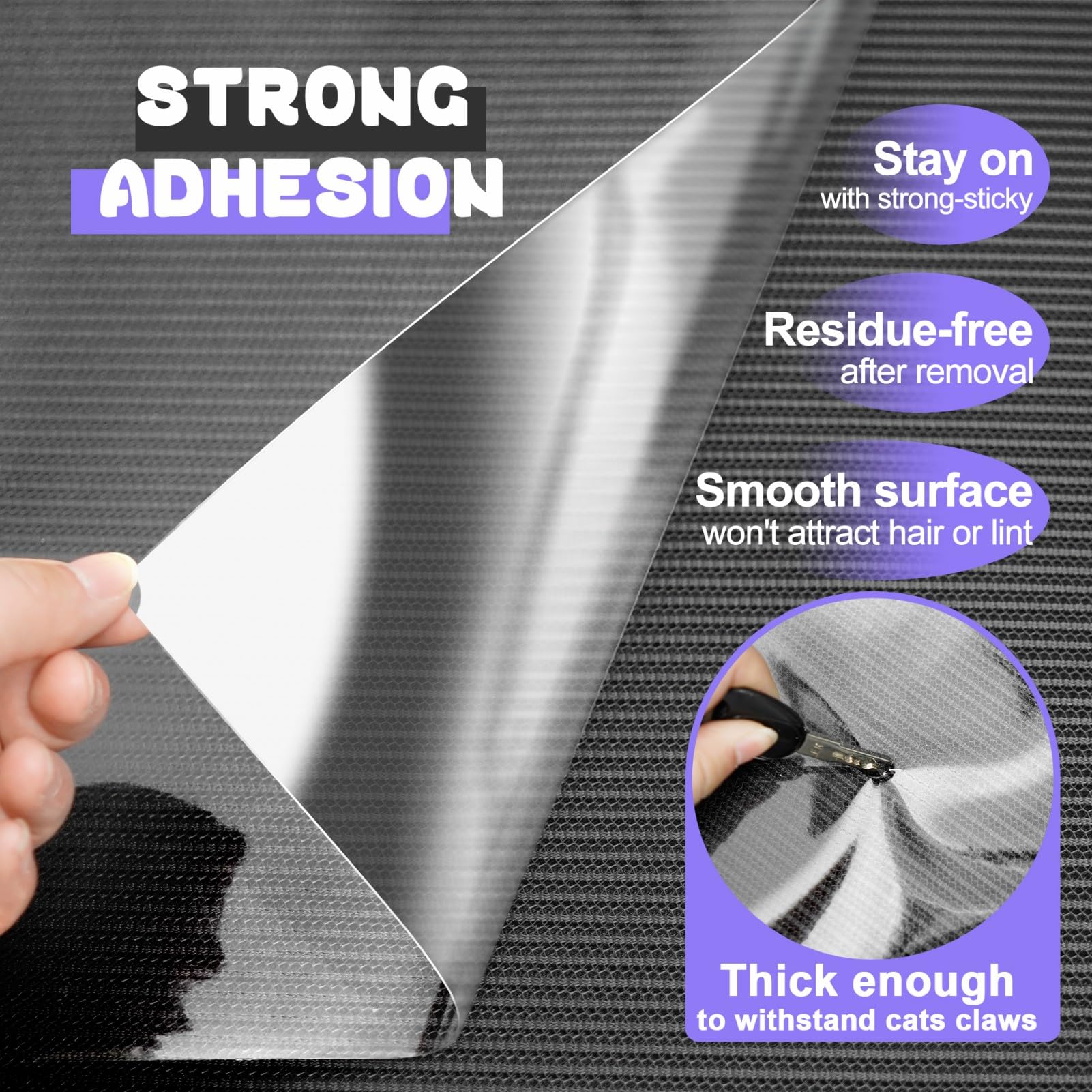 JINVOGREEN durable adhesion test on fabric demonstrating residue-free removal.