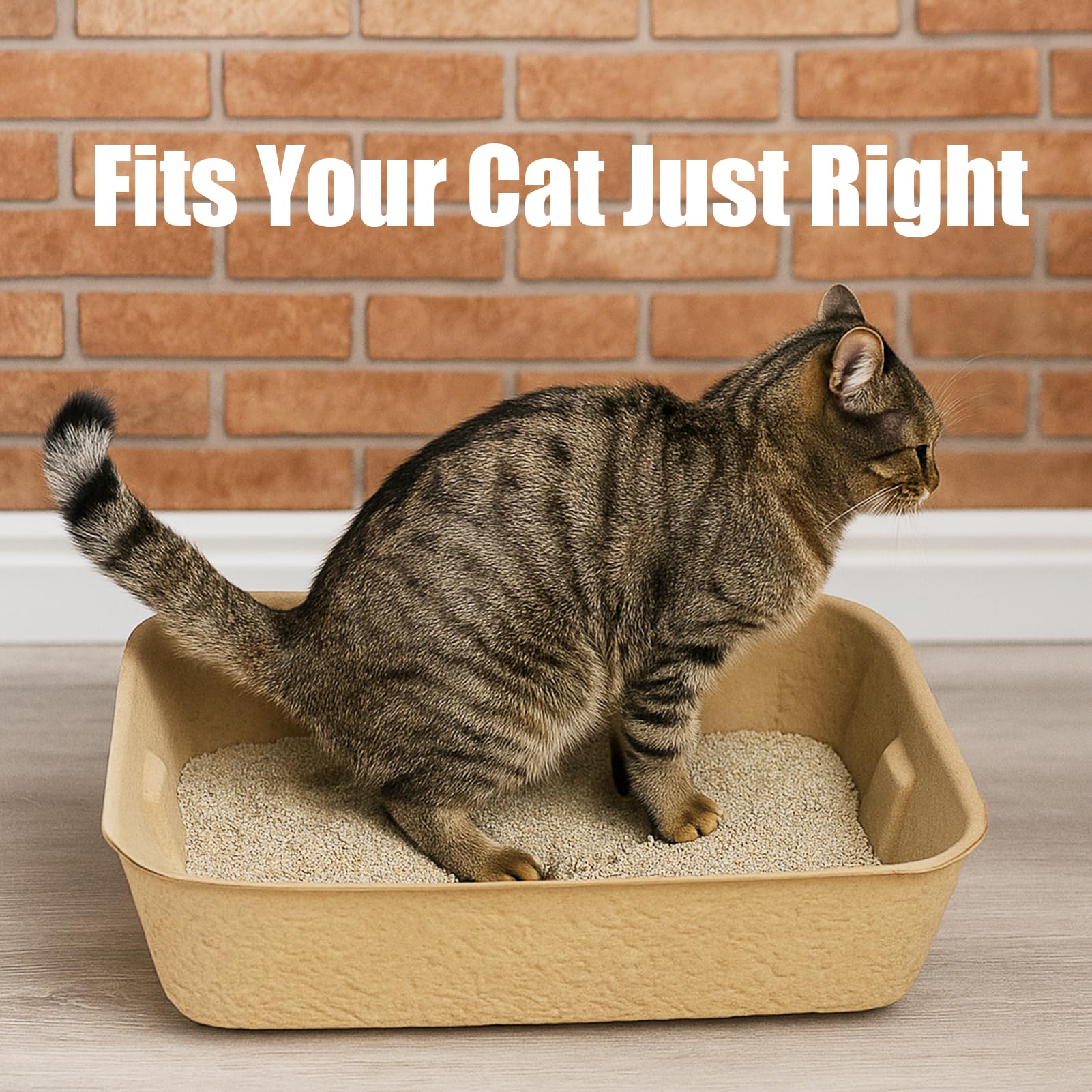 JINVOGREEN easy-cleanup litter tray with mess-free disposal