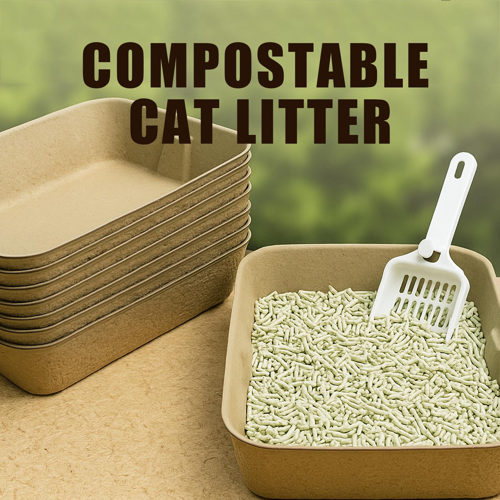 JINVOGREEN travel-ready litter box for hotels and camping