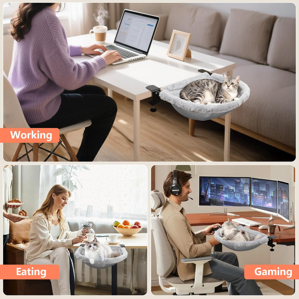 JinxZap X-Large Cat Desk Bed washable cover keeps care simple and space tidy.