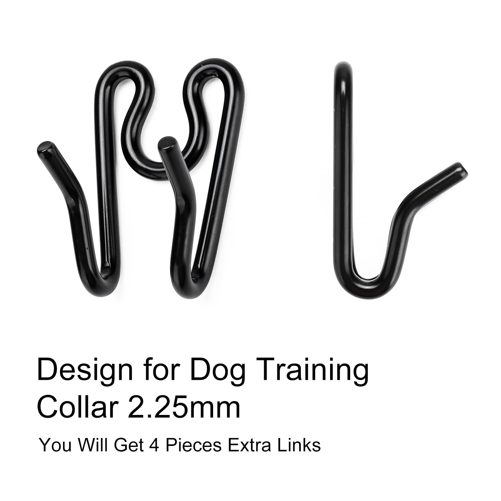 JIPIMON 2.25mm links close-up shows steel chrome finish for durable training accessories.