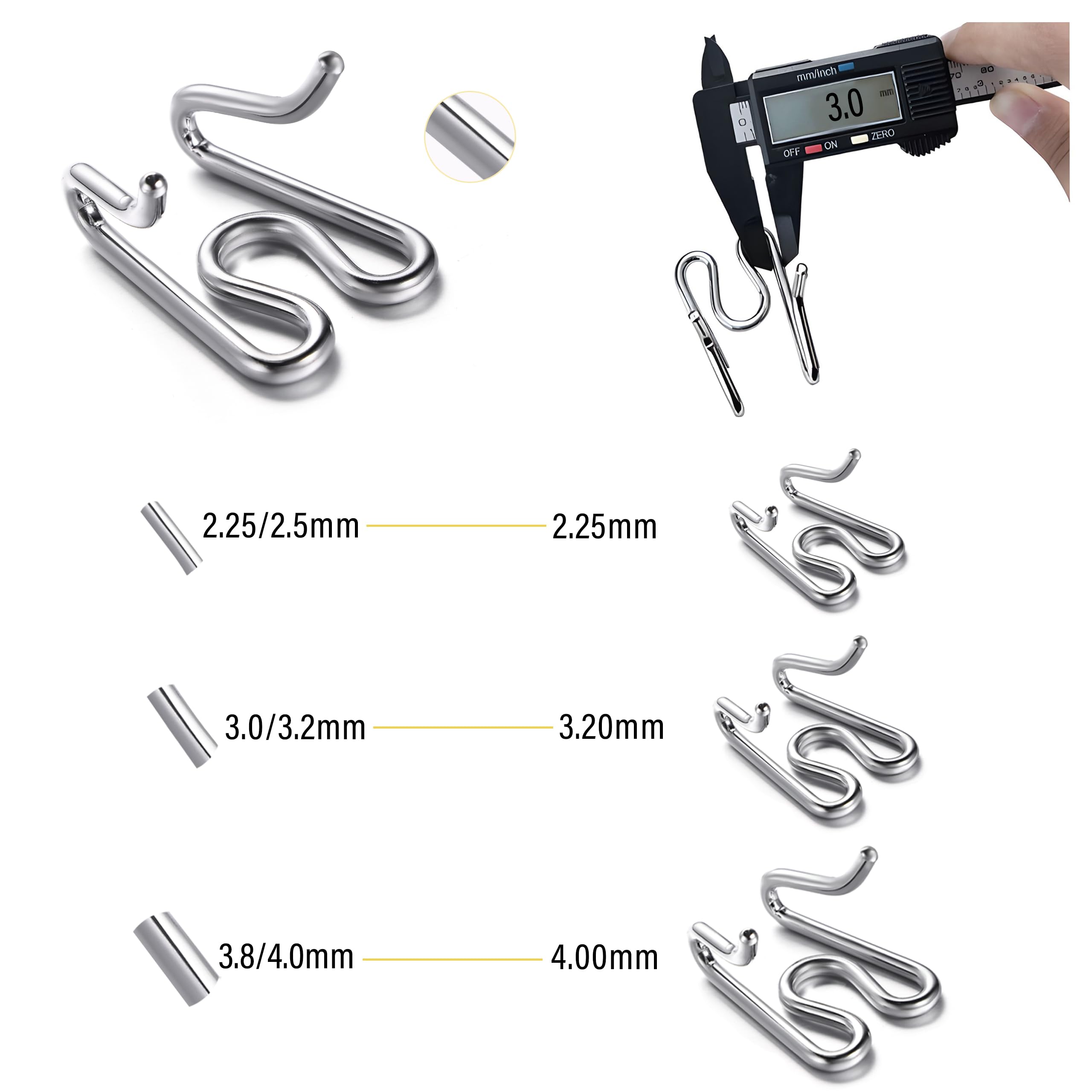JIPIMON links with smooth rounded ends prevent snagging during training sessions.