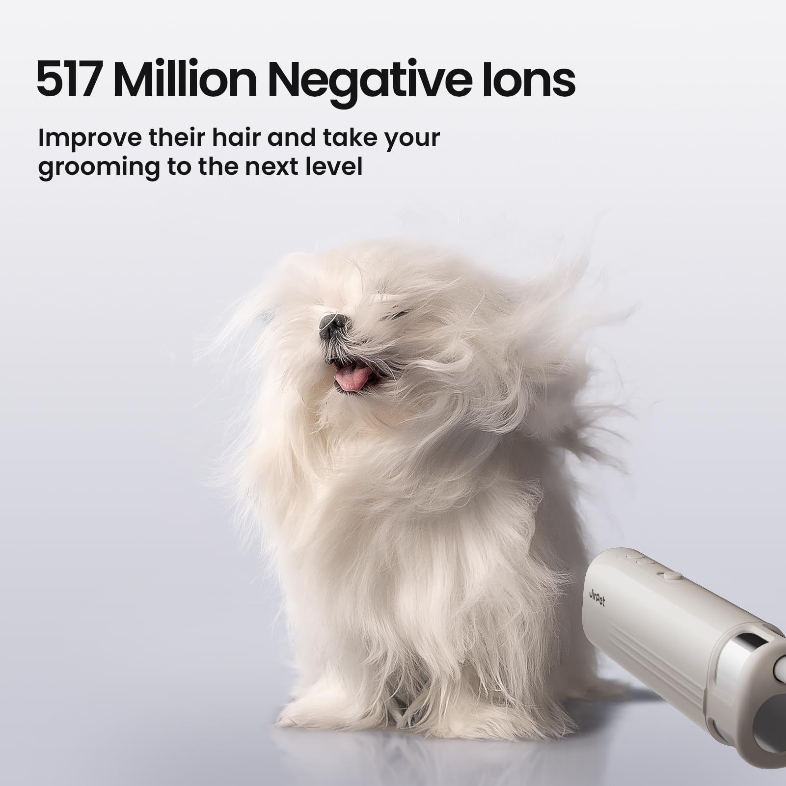 JirPet neck-dryer-hands-free-and-handheld offers flexible grooming options.
