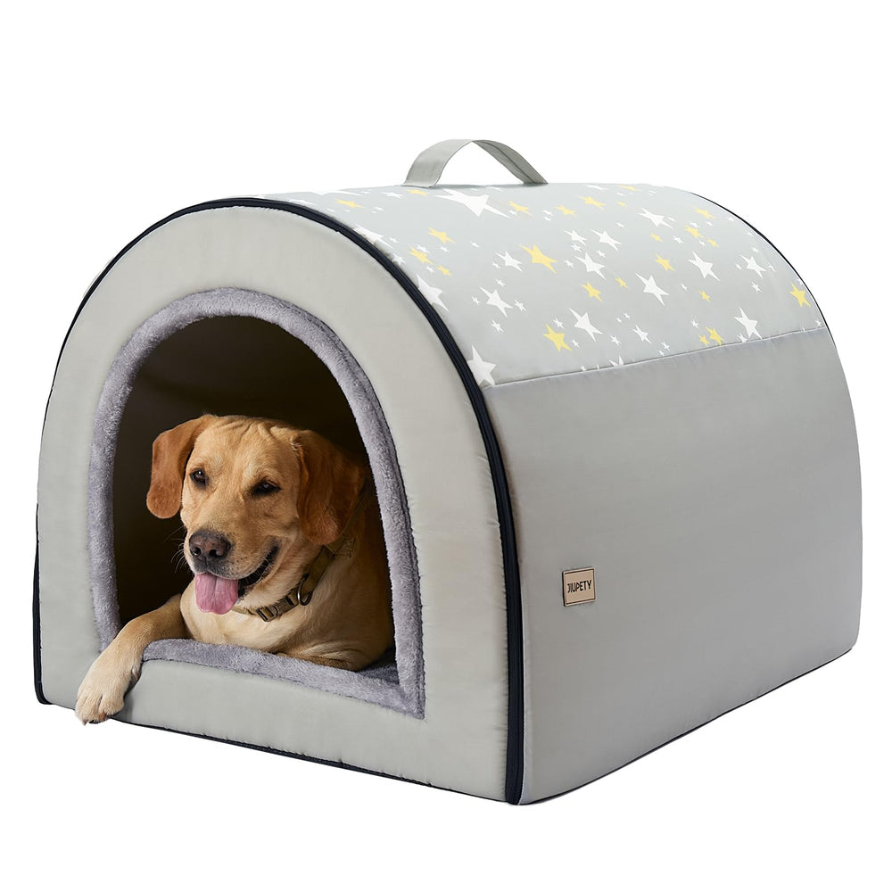 Jiupety 2 in 1 dog house indoor front view for private, cozy space.