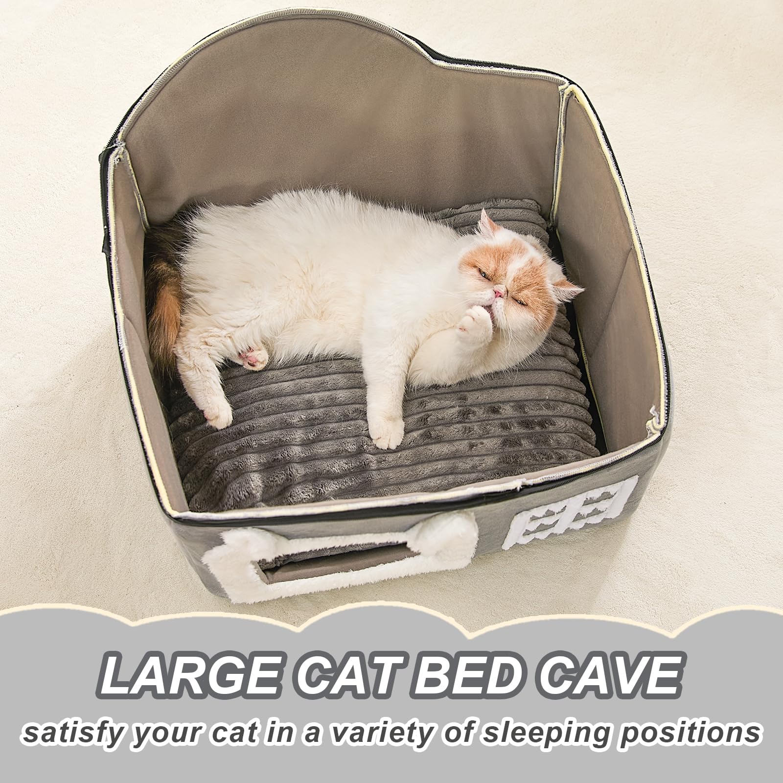 Jiupety Bear Cat House door 7x8 inches enables easy entry.