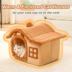 Jiupety Bear Cat House door entry for easy access