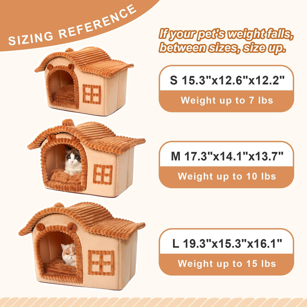 Jiupety Bear Cat House interior-padding for plush comfort
