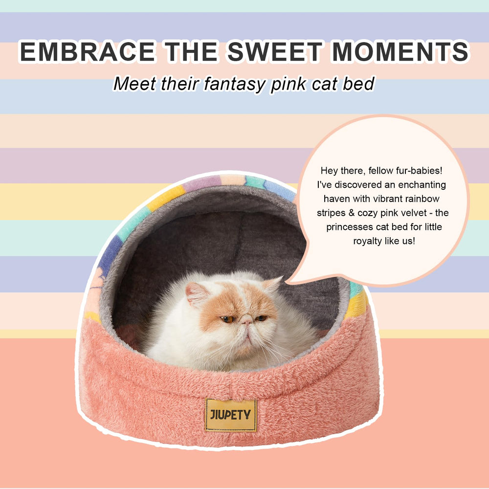 Jiupety cat bed PP cotton material offers soft and durable comfort.