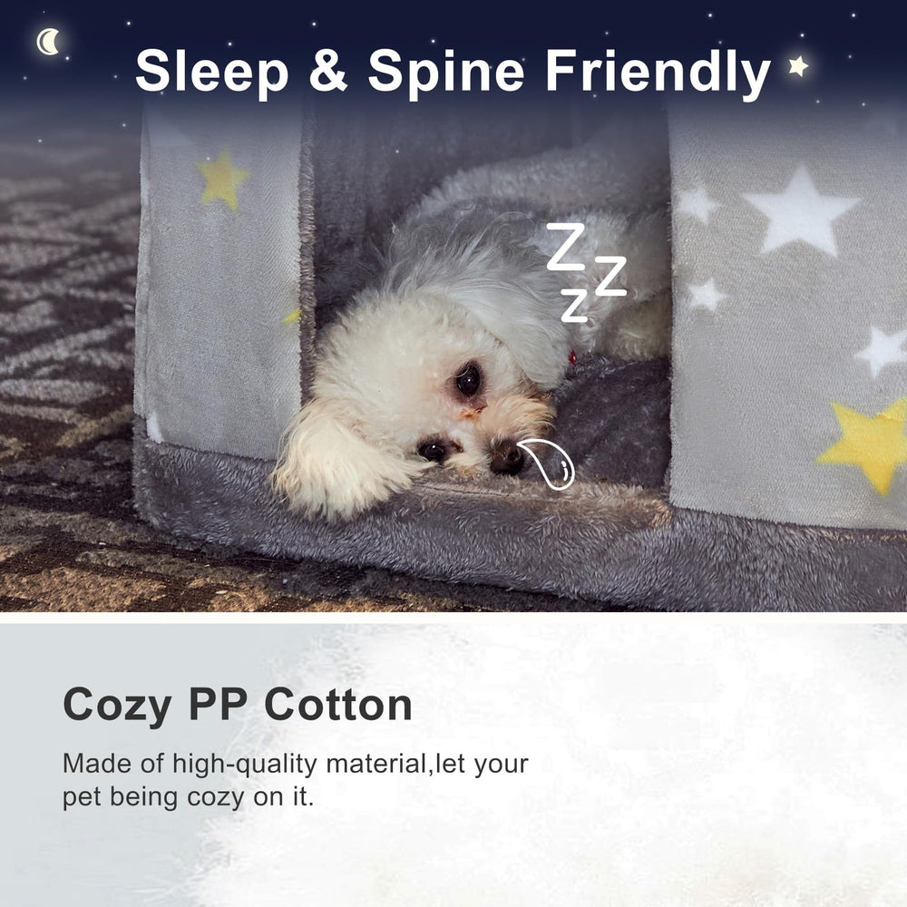 Jiupety cat puppy bed soft cushion emphasizes plush comfort for naps and play.