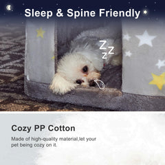 Jiupety cat puppy bed soft cushion emphasizes plush comfort for naps and play.