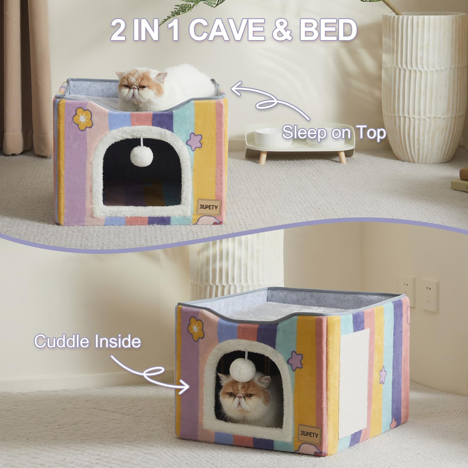 Jiupety cat scratchpad durable carpet resists shedding and daily use.