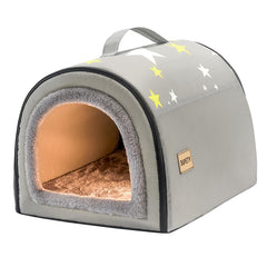 Jiupety Cozy small pet dog house outer view shows snug warmth for small pets
