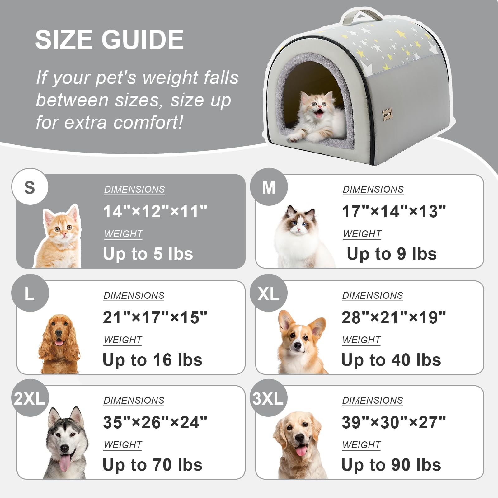 Jiupety Cozy small pet dog house use scenarios demonstrates seasonal versatility