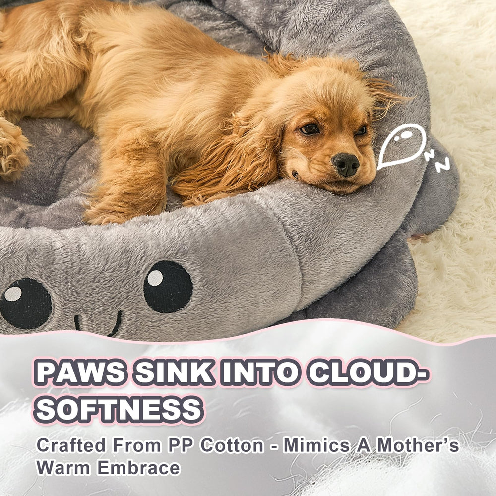 Jiupety cute calming dog bed octopus design offers a comforting space for dogs