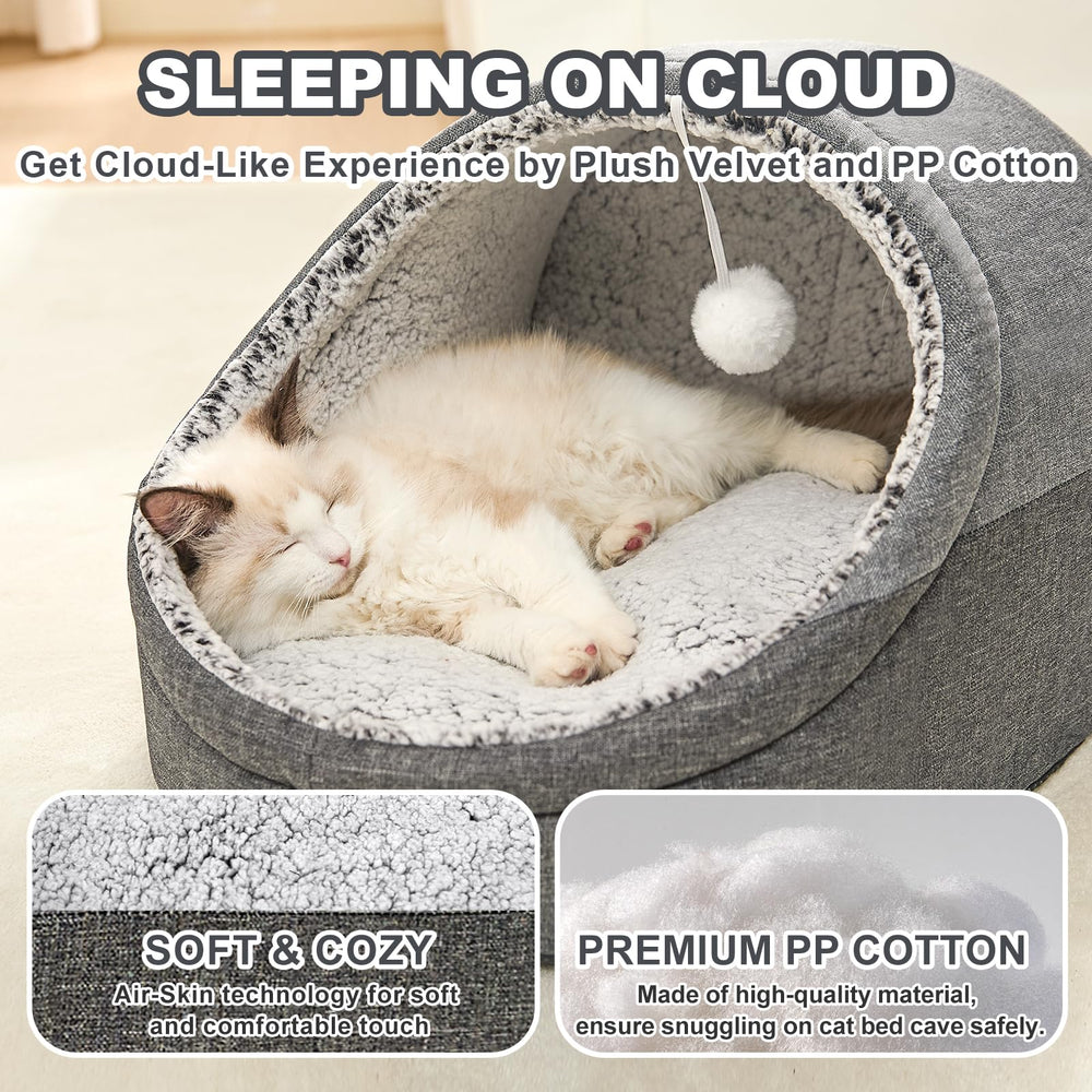 Jiupety cat bed PP cotton material emphasizes soft, supportive lounging.