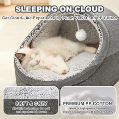 Jiupety cat bed PP cotton material emphasizes soft, supportive lounging.