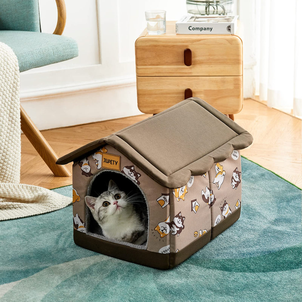 Jiupety Dog House durable outer Oxford cloth resists wear and easy cleaning