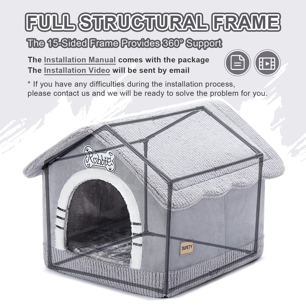 Jiupety dog house foam walls and roof creating a snug wind-free retreat