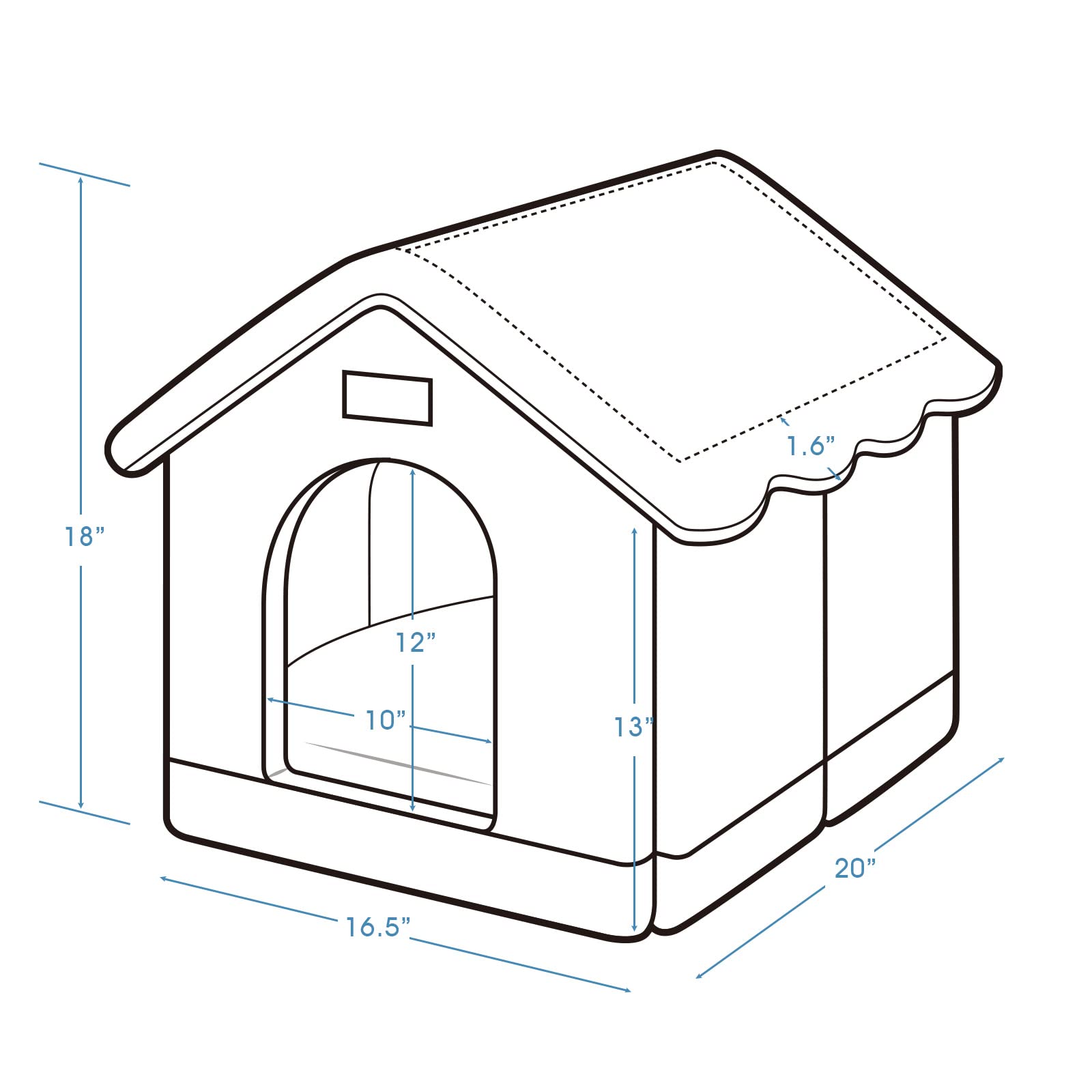 Jiupety dog house decorative design with stylish brown color complements home decor.
