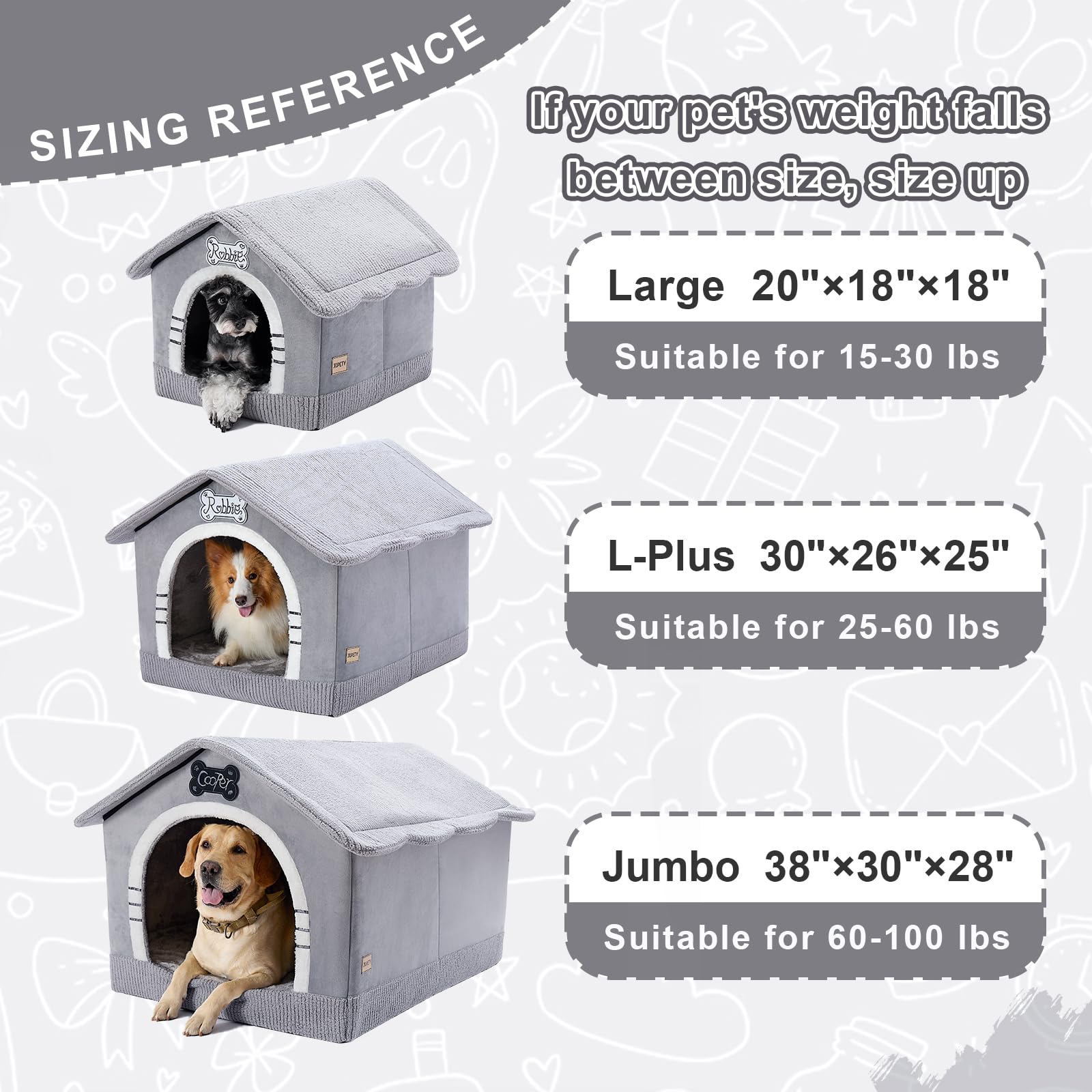 Jiupety dog house interior space illustrating large sleeping area