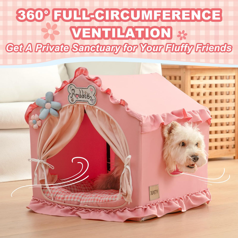 Jiupety dog tent bed door curtain – private cozy space for peaceful naps